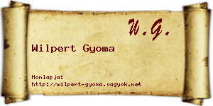 Wilpert Gyoma névjegykártya